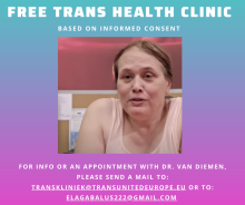 For info on the Trans Health Clinic mail transkliniek@transunitedeurope.eu